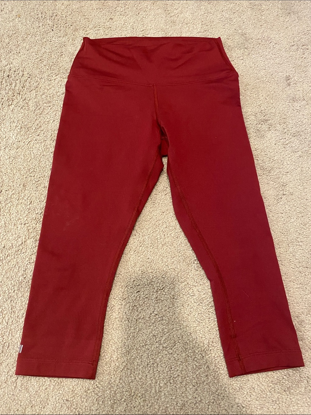 NOBULL Red High-Waist Cropped Leggings